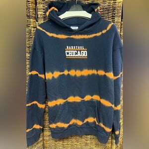 Barstool Sports- Chicago Tie-Dye‎ Hoodie, Blue/Orange- Large